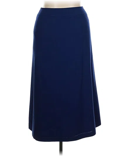 Pre-owned Talbots Wool Skirt In Blue