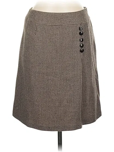 Pre-owned Talbots Wool Skirt In Brown