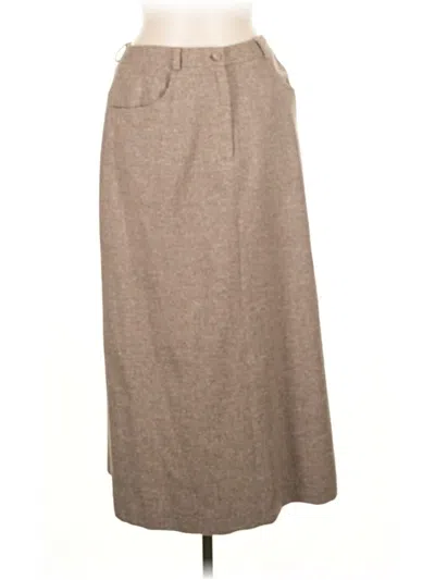 Pre-owned Talbots Wool Skirt In Brown