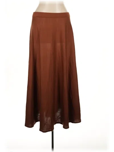 Pre-owned Talbots Wool Skirt In Brown