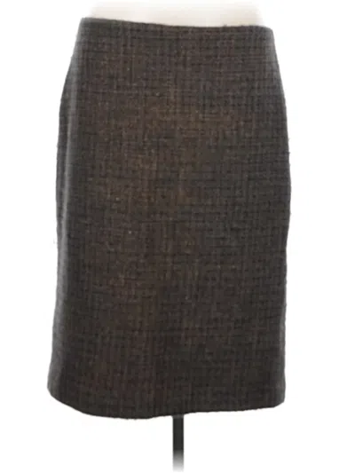Pre-owned Talbots Wool Skirt In Brown