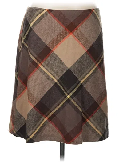 Pre-owned Talbots Wool Skirt In Brown
