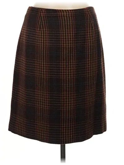 Pre-owned Talbots Wool Skirt In Brown