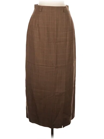Pre-owned Talbots Wool Skirt In Brown