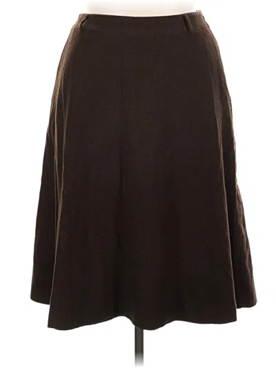 Pre-owned Talbots Wool Skirt In Brown