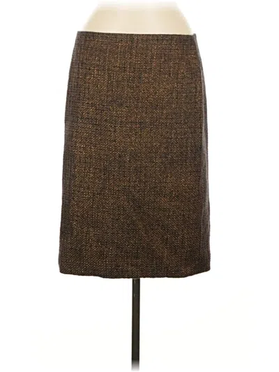 Pre-owned Talbots Wool Skirt In Brown