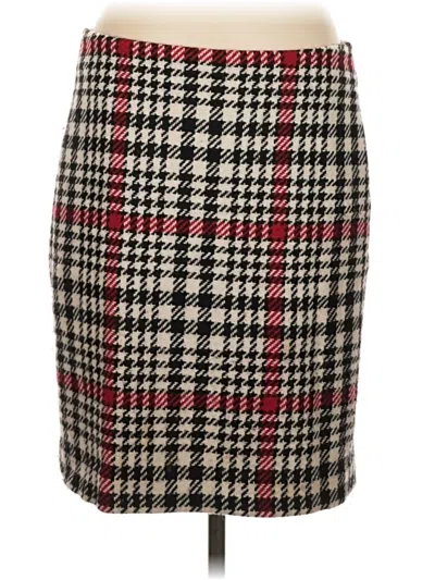 Pre-owned Talbots Wool Skirt In Burgundy