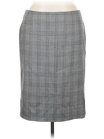 Pre-owned Talbots Wool Skirt In Gray