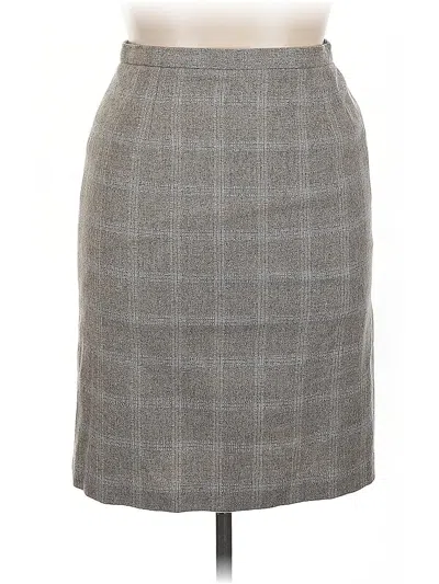 Pre-owned Talbots Wool Skirt In Gray