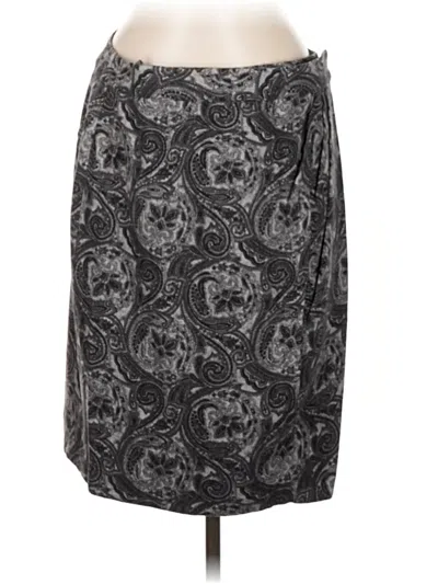 Pre-owned Talbots Wool Skirt In Gray