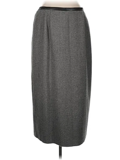 Pre-owned Talbots Wool Skirt In Gray