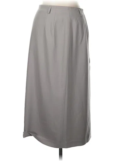 Pre-owned Talbots Wool Skirt In Gray