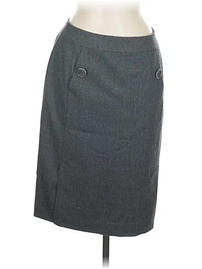 Pre-owned Talbots Wool Skirt In Gray