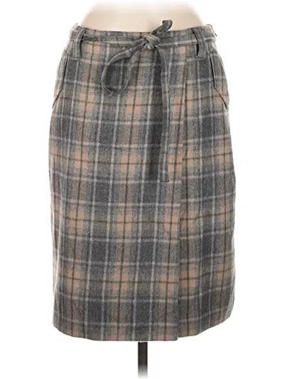 Pre-owned Talbots Wool Skirt In Gray