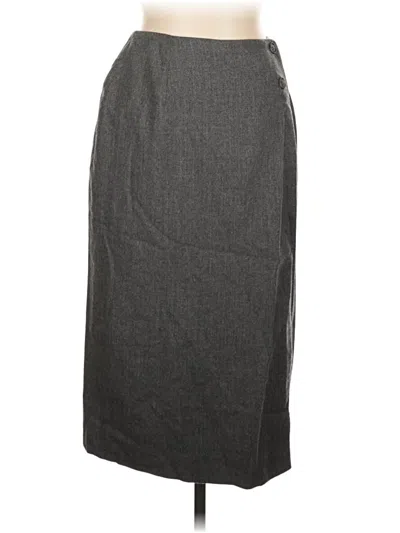 Pre-owned Talbots Wool Skirt In Gray