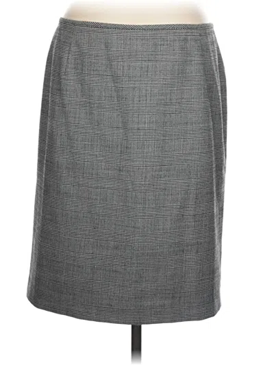 Pre-owned Talbots Wool Skirt In Gray