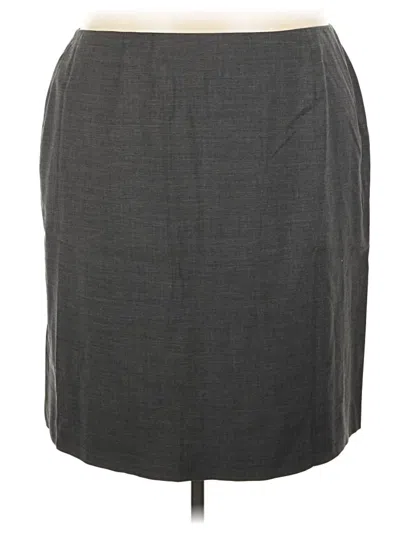 Pre-owned Talbots Wool Skirt In Gray