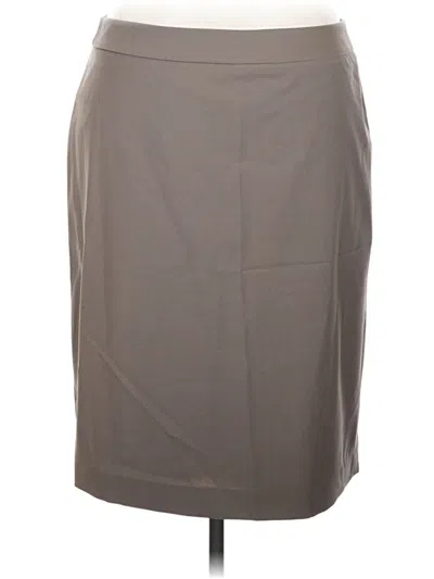 Pre-owned Talbots Wool Skirt In Gray