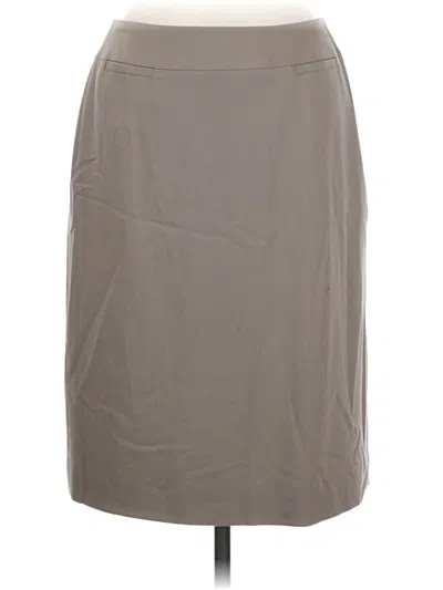 Pre-owned Talbots Wool Skirt In Gray