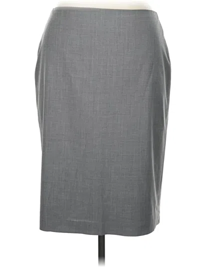 Pre-owned Talbots Wool Skirt In Gray