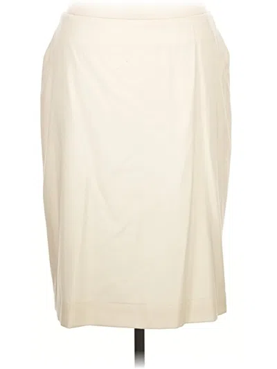 Pre-owned Talbots Wool Skirt In Ivory