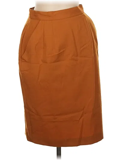 Pre-owned Talbots Wool Skirt In Orange