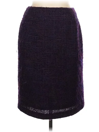 Pre-owned Talbots Wool Skirt In Purple