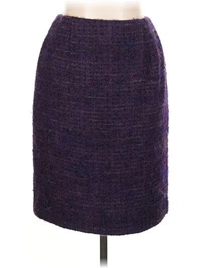 Pre-owned Talbots Wool Skirt In Purple