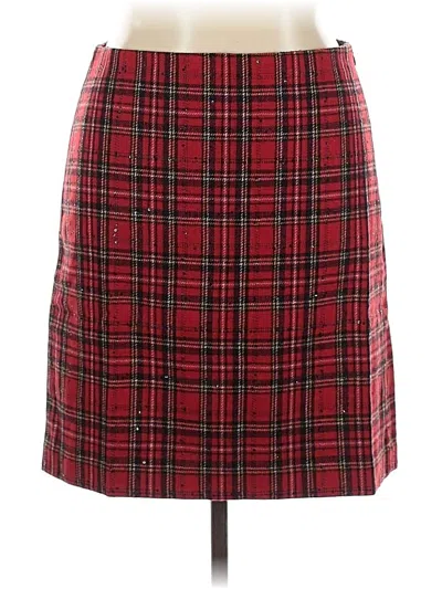 Pre-owned Talbots Wool Skirt In Red