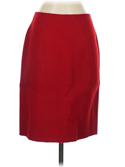 Pre-owned Talbots Wool Skirt In Red