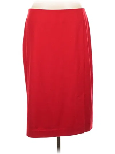 Pre-owned Talbots Wool Skirt In Red
