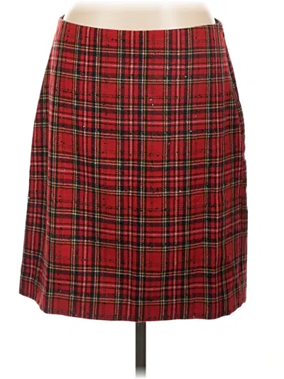 Talbots Wool Skirt In Red