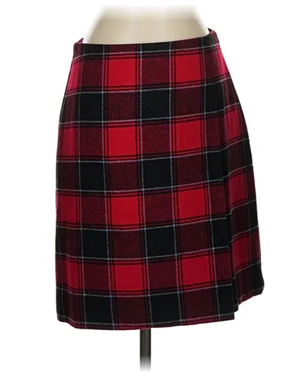 Pre-owned Talbots Wool Skirt In Red