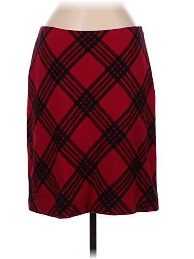 Pre-owned Talbots Wool Skirt In Red