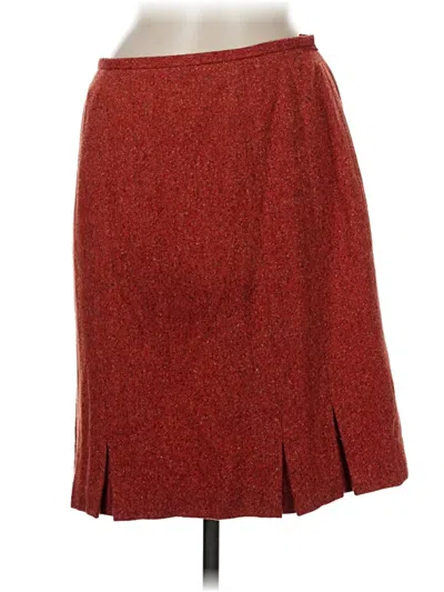Pre-owned Talbots Wool Skirt In Red