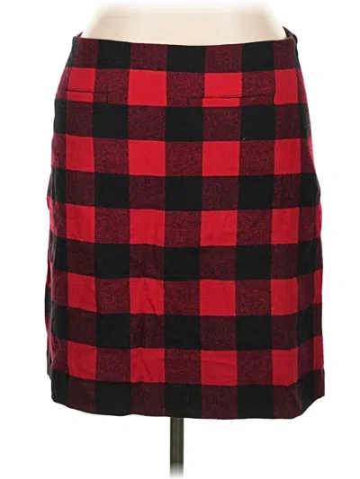 Pre-owned Talbots Wool Skirt In Red