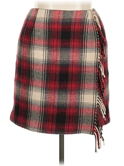 Pre-owned Talbots Wool Skirt In Red