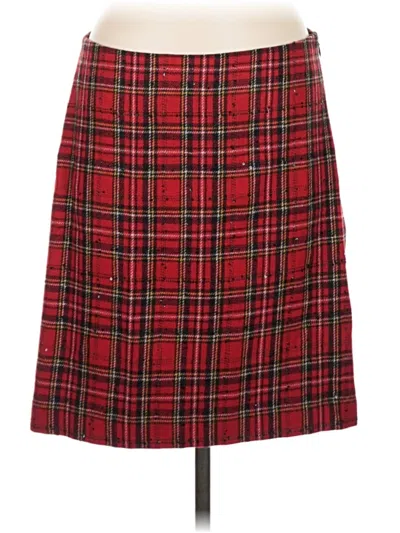 Pre-owned Talbots Wool Skirt In Red