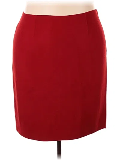 Pre-owned Talbots Wool Skirt In Red