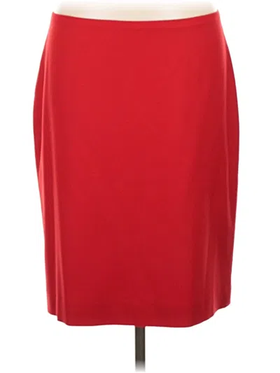 Pre-owned Talbots Wool Skirt In Red