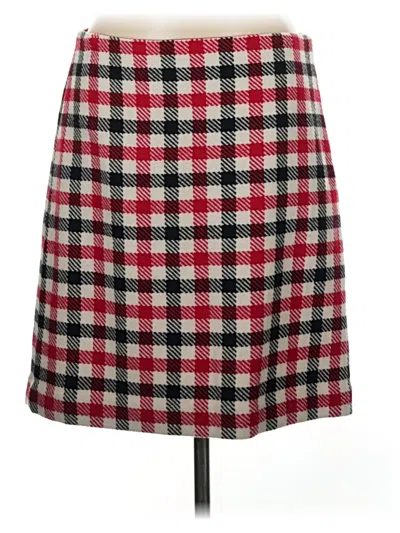 Pre-owned Talbots Wool Skirt In Red