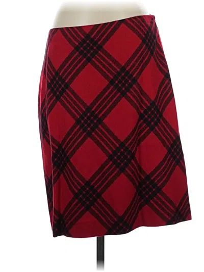 Pre-owned Talbots Wool Skirt In Red