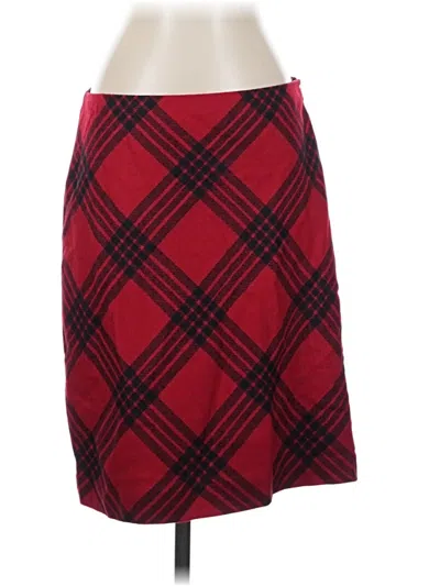 Pre-owned Talbots Wool Skirt In Red