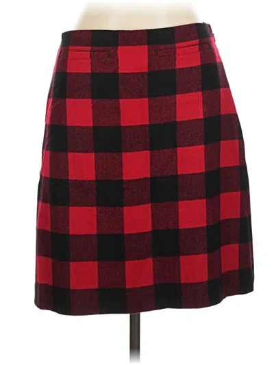 Pre-owned Talbots Wool Skirt In Red