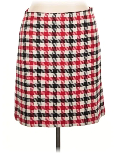 Pre-owned Talbots Wool Skirt In Red