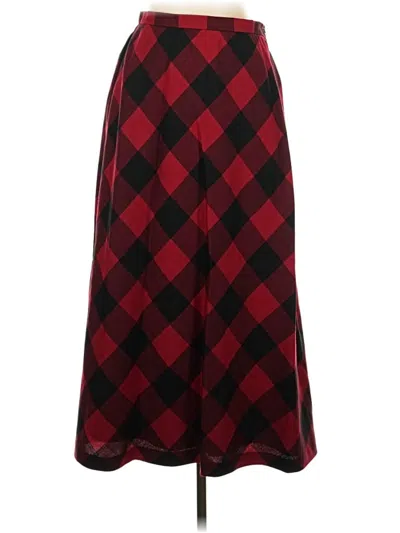 Pre-owned Talbots Wool Skirt In Red