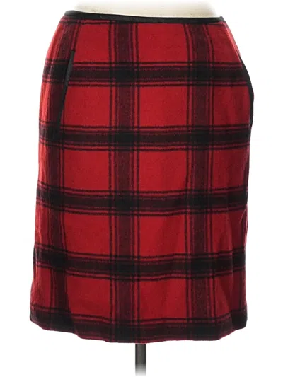 Pre-owned Talbots Wool Skirt In Red