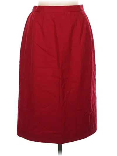 Pre-owned Talbots Wool Skirt In Red