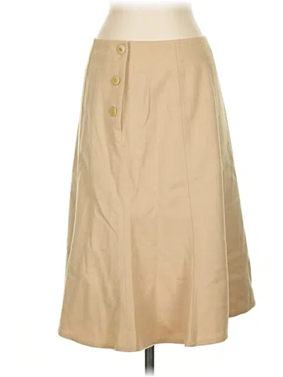 Pre-owned Talbots Wool Skirt In Tan