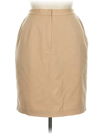 Pre-owned Talbots Wool Skirt In Tan